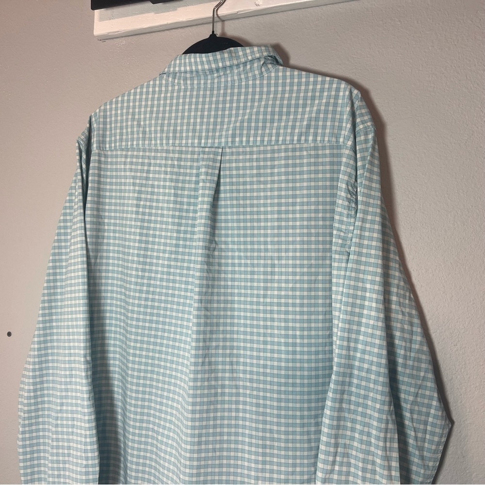 Vineyard Vines Performance Button Down Shirt Mens Size XL Blue White Plaid - Picture 7 of 8